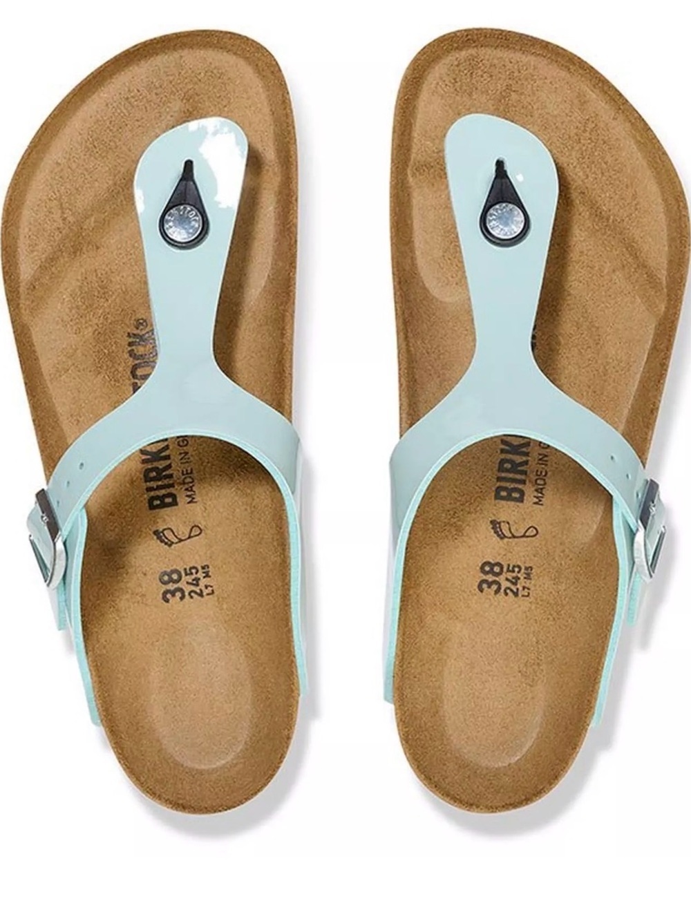 Birkenstock Gizeh Sandals Size 39 Blue Brand New In Box